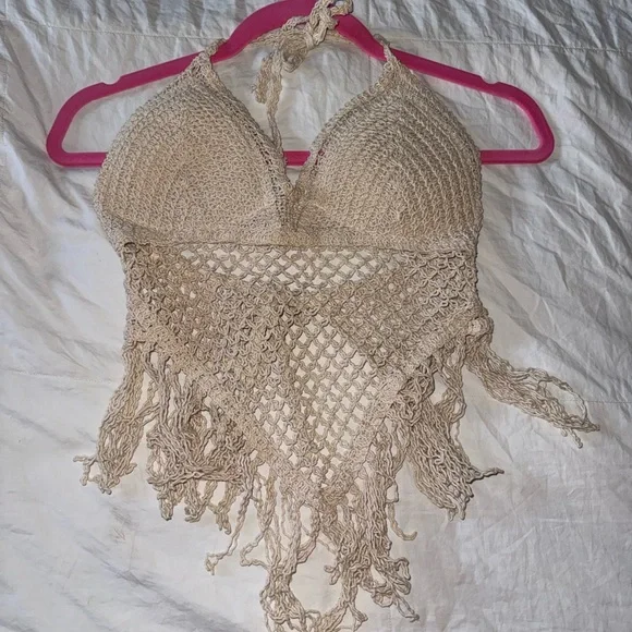 Crochet Maxi Skirt - Cream Lace Pattern - Picture 5 of 6